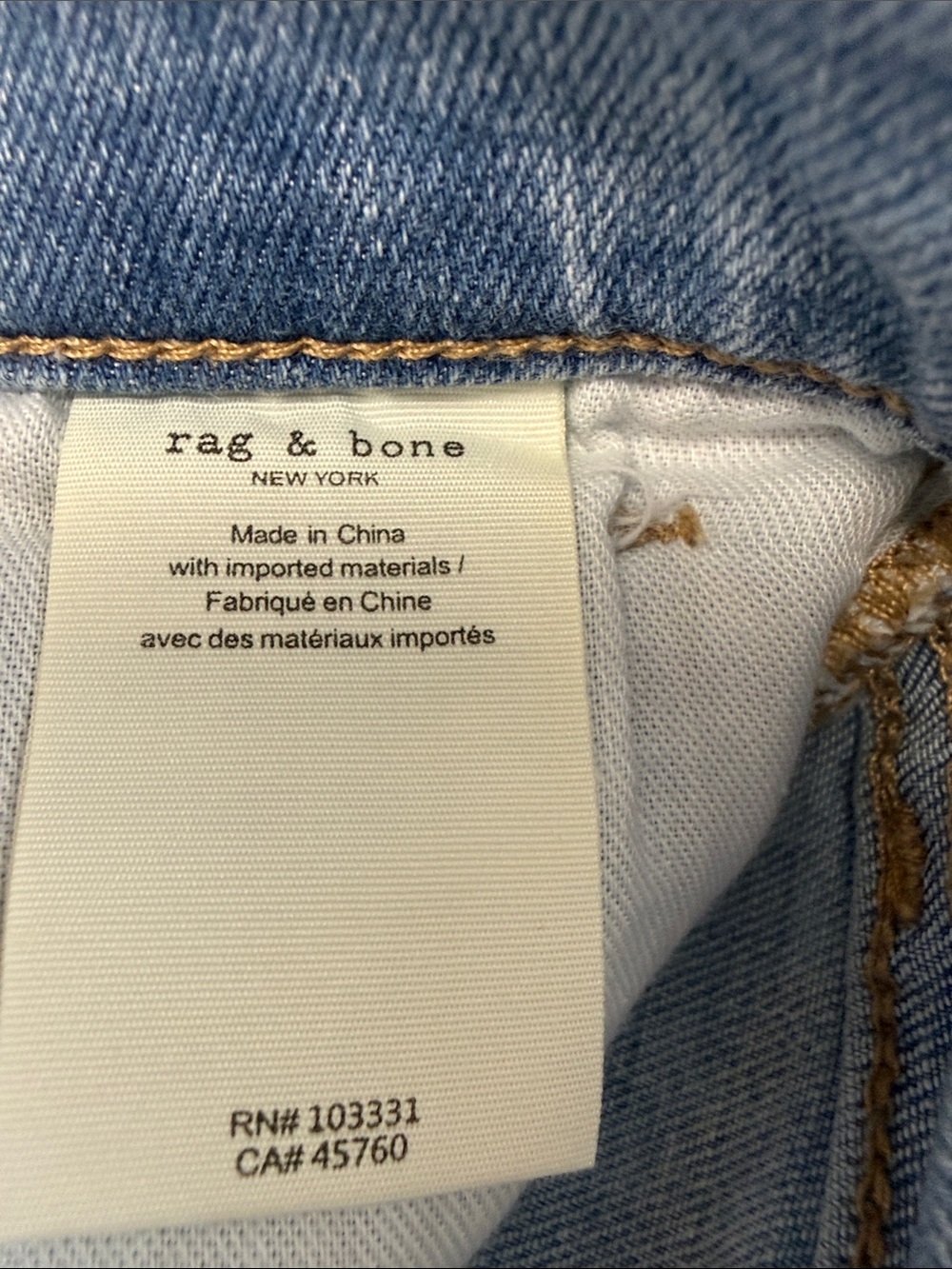 New rag & bone Light Blue Wide-Leg Jeans - Picture 6 of 8